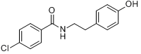 CAS:41859-57-8_N-(4-氯苯甲酰基)-酪胺的分子结构