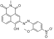 CAS:42357-98-2_6-羟基-5[(2-甲氧基-4-硝基苯)偶氮基]-2-甲基-1H-苯并[DE]异喹啉-1,3-(2H)-二酮的分子结构