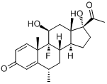 CAS:426-13-1_氟米龙的分子结构