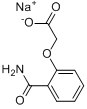 CAS:43023-70-7_2-(乙酰氧基)苯甲酰胺单钠盐的分子结构