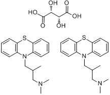 CAS:4330-99-8_酒石酸异丁嗪的分子结构