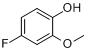 CAS:450-93-1_4-氟-2-甲氧基苯酚的分子结构