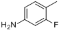 CAS:452-77-7_3-氟-4-甲基苯胺的分子结构