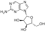 CAS:4546-54-7_2-氨基嘌呤核苷的分子结构