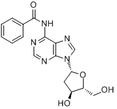 CAS:4546-72-9_N-苯甲酰基-2'-脱氧腺苷的分子结构