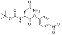 CAS:4587-33-1_丁氧羰基-L-天冬酰胺对硝苯基酯的分子结构
