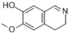 CAS:4602-73-7_7-羟基-6-甲氧基-3,4-二氢异喹啉的分子结构