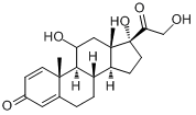 CAS:50-24-8_泼尼松龙的分子结构