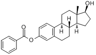 CAS:50-50-0_苯甲酸雌二醇的分子结构