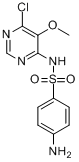 CAS:5018-23-5_4-氨基-N-(6-氯-5-甲氧基-4-嘧啶基)苯磺酰胺的分子结构