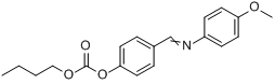 CAS:50261-07-9_4'-正丁氧基羰氧基苯亚甲基-4-甲氧苯胺的分子结构