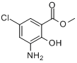 CAS:5043-81-2_3-氨基-5-氯-2-羟基苯甲酸甲酯的分子结构