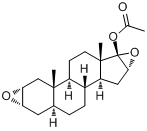 CAS:50588-22-2_2a,3a,16a,17a-双环氧雄甾-17b-羟基5a-醋酸酯的分子结构