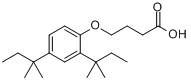 CAS:50772-35-5_4-(2',4'-二特戊基苯氧基)-丁酸的分子结构