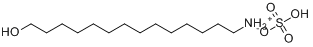 CAS:52304-21-9_1-十四烷醇硫酸氢酯铵盐的分子结构