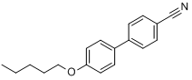 CAS:52364-71-3_4-戊氧基-4'-氰基联苯的分子结构