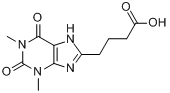 CAS:5438-71-1_茶碱-8-丁酸的分子结构