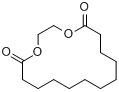 CAS:54982-83-1_1,4-二氧杂环十六烷-5,16-二酮的分子结构