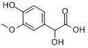 CAS:55-10-7_3-甲氧基-4-羟基扁桃酸的分子结构