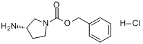 CAS:550378-39-7_(S)-1-Cbz-3-氨基吡咯烷盐酸盐的分子结构