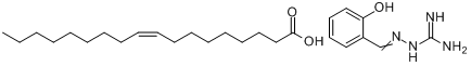 CAS:55128-92-2_[(Z)-9-十八烯酸、2-[(2-烃基苯基)亚甲肼]甲酰亚胺(1：1)的化合物的分子结构