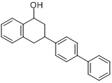 CAS:56181-66-9_3-(4-联苯基)-1,2,3,4-四氢-1-萘酚的分子结构
