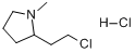 CAS:56824-22-7_N-(2-氯乙基)-吡咯烷盐酸盐的分子结构