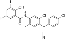 CAS:57808-65-8_氯氰碘柳胺的分子结构