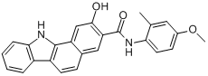CAS:5840-22-2_2-羟基-N-(4-甲氧基-2-甲基苯基)-11H-苯并[a]咔唑-3-甲酰胺的分子结构