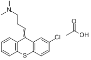 CAS:58889-16-0_氯普噻吨乙酸盐的分子结构