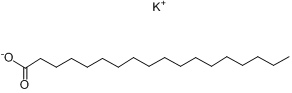 CAS:593-29-3_硬脂酸钾的分子结构