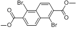 CAS:59950-04-8_1,5-二溴-2,6-萘二甲酸二甲酯的分子结构