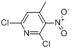 CAS:60010-03-9_2,6-二氯-4-甲基-3-硝基吡啶的分子结构