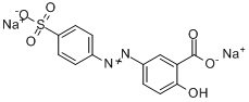 CAS:6054-99-5_酸性媒介深黄GG的分子结构