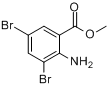 CAS:606-00-8_3,5-二溴邻氨基苯甲酸甲酯的分子结构
