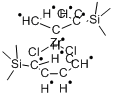 CAS:60938-59-2_双(三甲基硅基环戊二烯)二氯化锆的分子结构