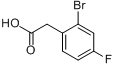 CAS:61150-59-2_2-溴-4-氟苯乙酸的分子结构