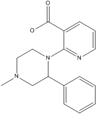 CAS:61338-13-4_米氮平酸的分子结构