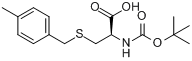 CAS:61925-77-7_N-叔丁氧羰基-S-(4-甲基苄基)-L-半胱氨酸的分子结构