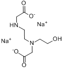CAS:62099-15-4_N-[2-[(羧甲基)氨基]乙基]-N-(2-羟乙基)甘氨酸二钠盐的分子结构