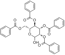 CAS:627466-98-2_2,3,4,6-四-O-苯甲酰-D-吡喃甘露糖的分子结构