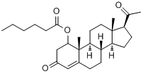 CAS:630-56-8_己酸羟孕酮的分子结构