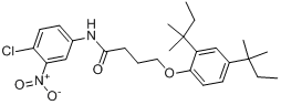 CAS:63134-29-2_4-(2,4-二特戊基苯氧基)-N-(4-氯-3-硝基苯基)丁酰胺的分子结构