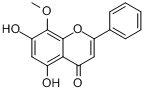 CAS:632-85-9_汉黄芩素的分子结构