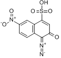 CAS:63589-25-3_4-偶氮-3,4-二氢-7-硝基-3-氧代-1-萘磺酸的分子结构