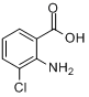 CAS:6388-47-2_2-氨基-3-氯苯甲酸的分子结构