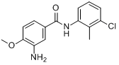 CAS:63969-05-1_3-氨基-N-(3-氯-2-甲基苯基)-4-甲氧基苯甲酰胺的分子结构