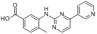 CAS:641569-94-0_4-甲基-3-[[4-(3-吡啶基)-2-嘧啶基]氨基]苯甲酸的分子结构