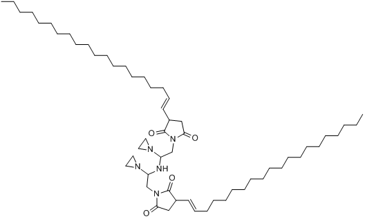 CAS:64347-11-1_1,1'-[亚氨基双(2,1-亚乙基亚氨基-2,1-亚乙基)]双(3-二十二烯基)-2,5-吡咯烷二酮的分子结构