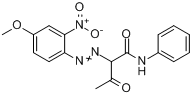 CAS:6486-21-1_2-[(4-甲氧基-2-硝基苯基)偶氮]-3-氧代丁酰苯胺的分子结构
